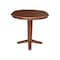 International Concepts 36 in. Solid Wood Round Top Pedestal Table w/12 in. Leaf-36.1 in.High-Dining Height, Distressed Oak K42-36RXT-23B-36 - alternate 9